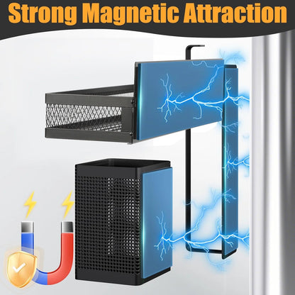 Magnetic Fridge Organizer | 6-Piece Spice + Paper Towel Rack