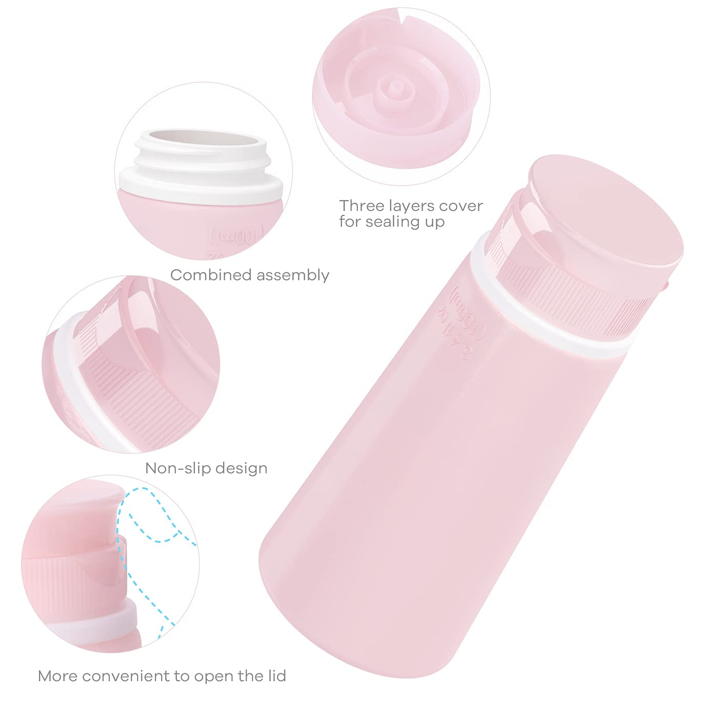 TSA Travel Bottles | 4-in-1 Leak-Proof Set