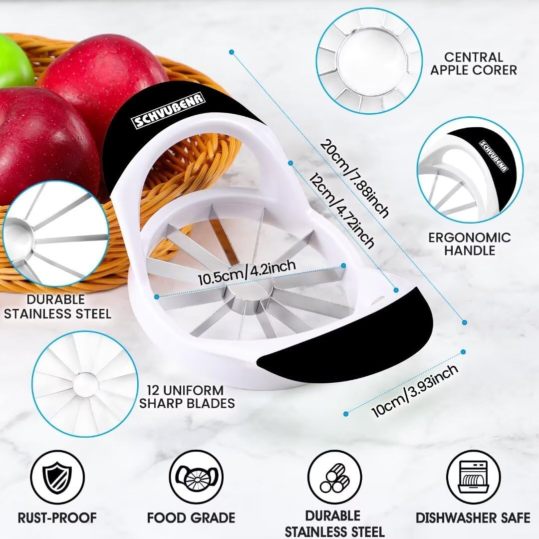 12-Blade Apple Slicer & Corer | Stainless Steel