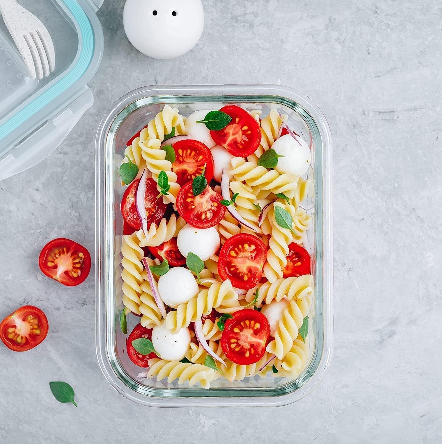 Glass Meal Prep Containers | 10-Piece Snap-Lock Set