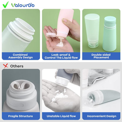 TSA Travel Bottles | 4-in-1 Leak-Proof Set